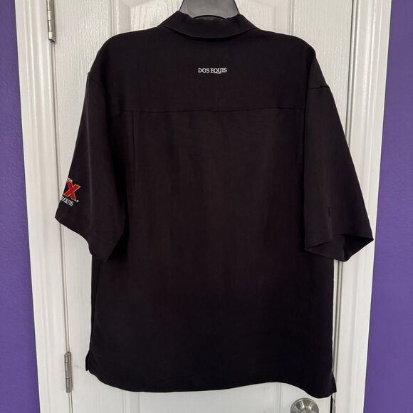 CUBAVERA Dos Equis XX Embroidered Black Shirt Pocket Size Medium NWT - Picture 2 of 13